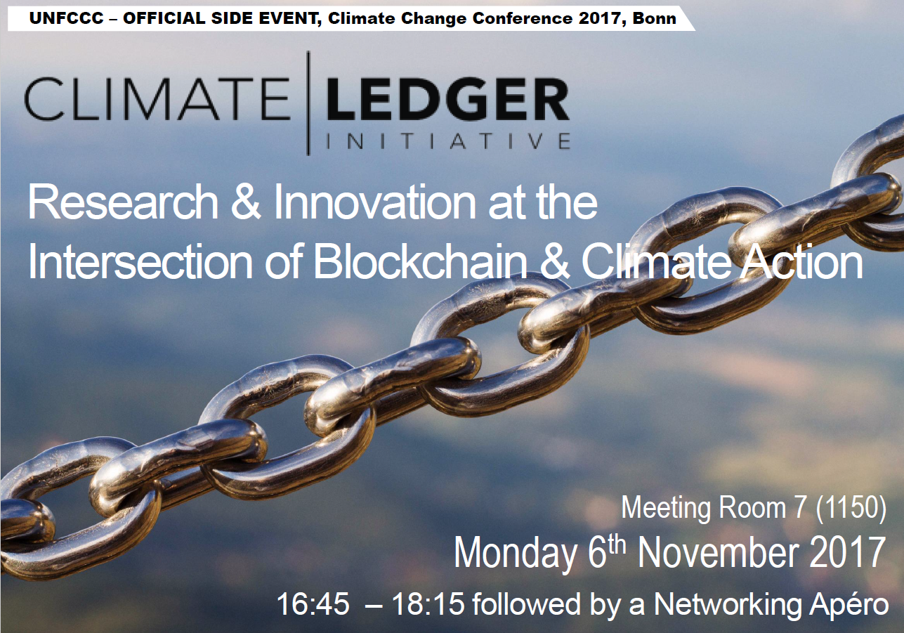 Climate Ledger Initiative: Official COP23 Side Event